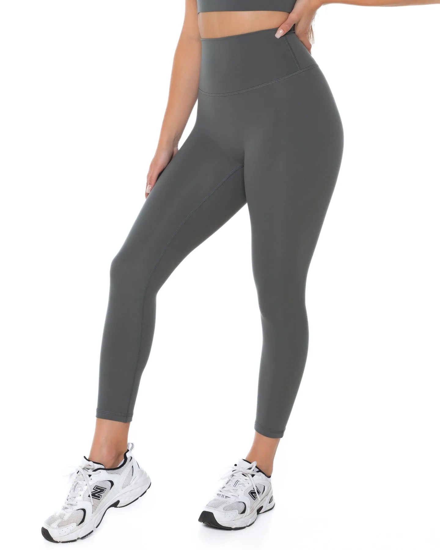 7/8 Aura Scrunch Leggings - Cloud Grey