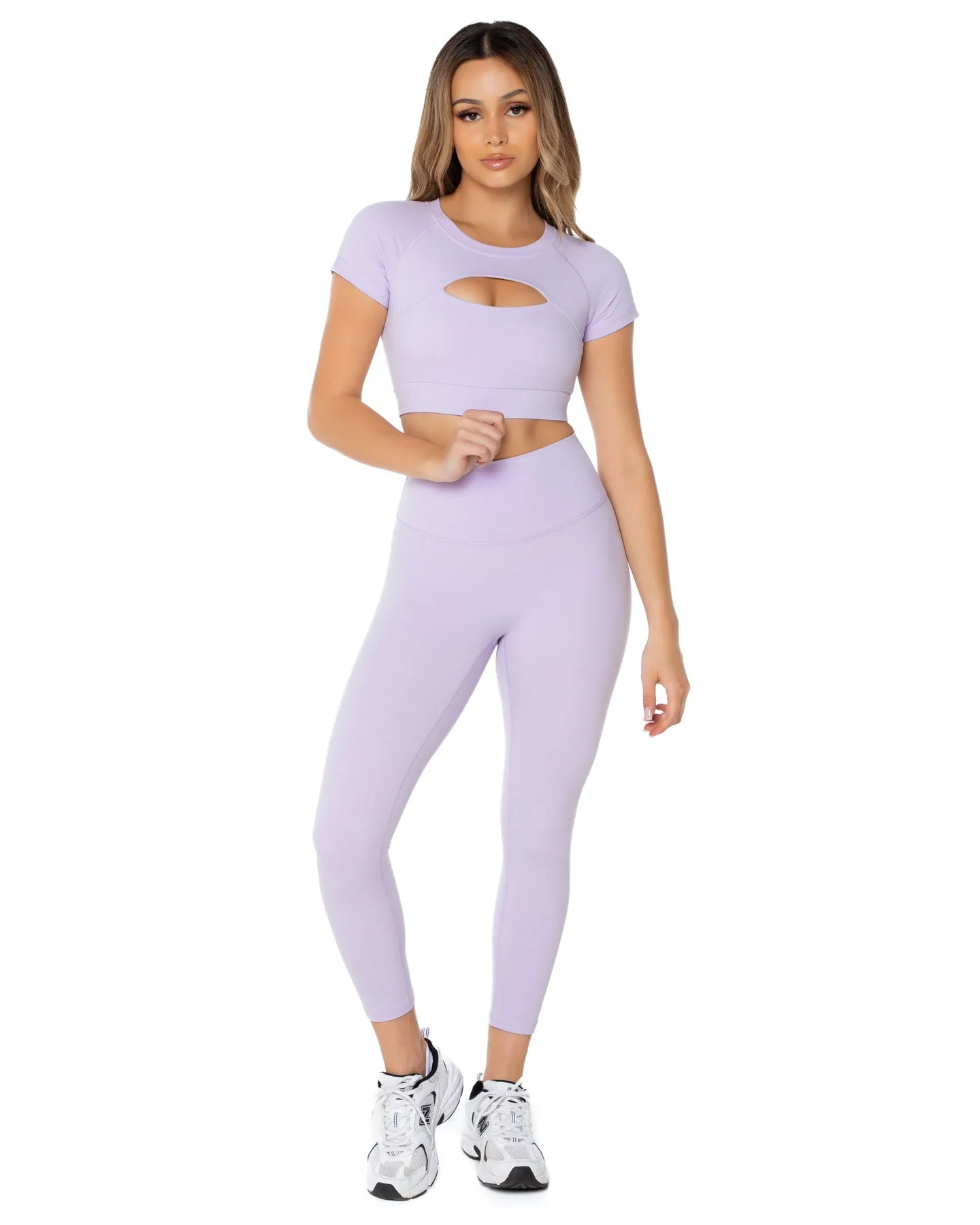 7/8 Aura Scrunch Leggings - Lilac