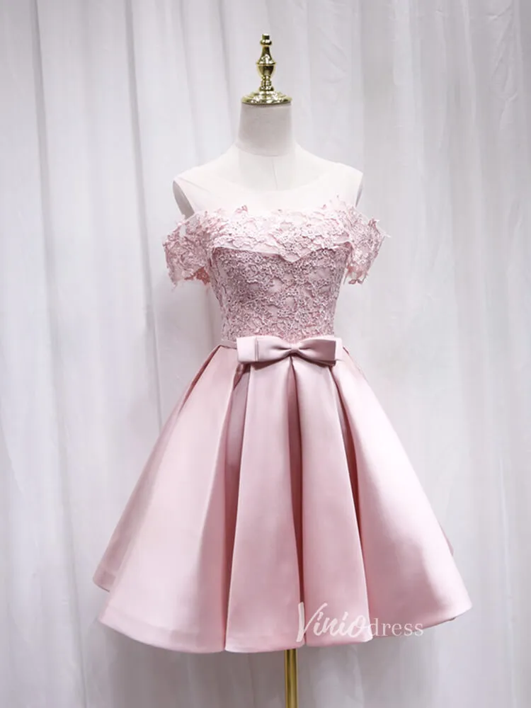 A-line Satin Homecoming Dresses with Pockets SD1227