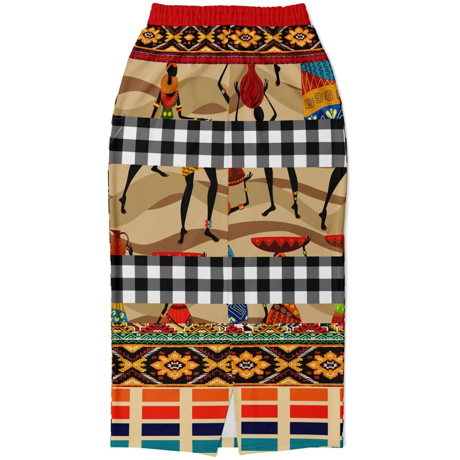 Africa Bombastic Eco-Poly Long Pocket Skirt