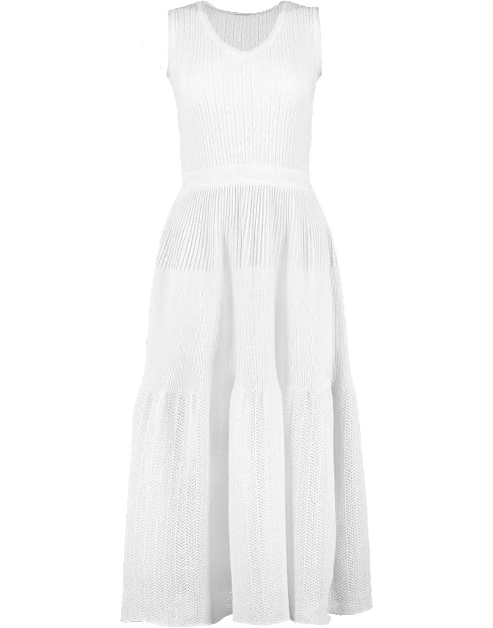 Agape Long V-Neck Dress