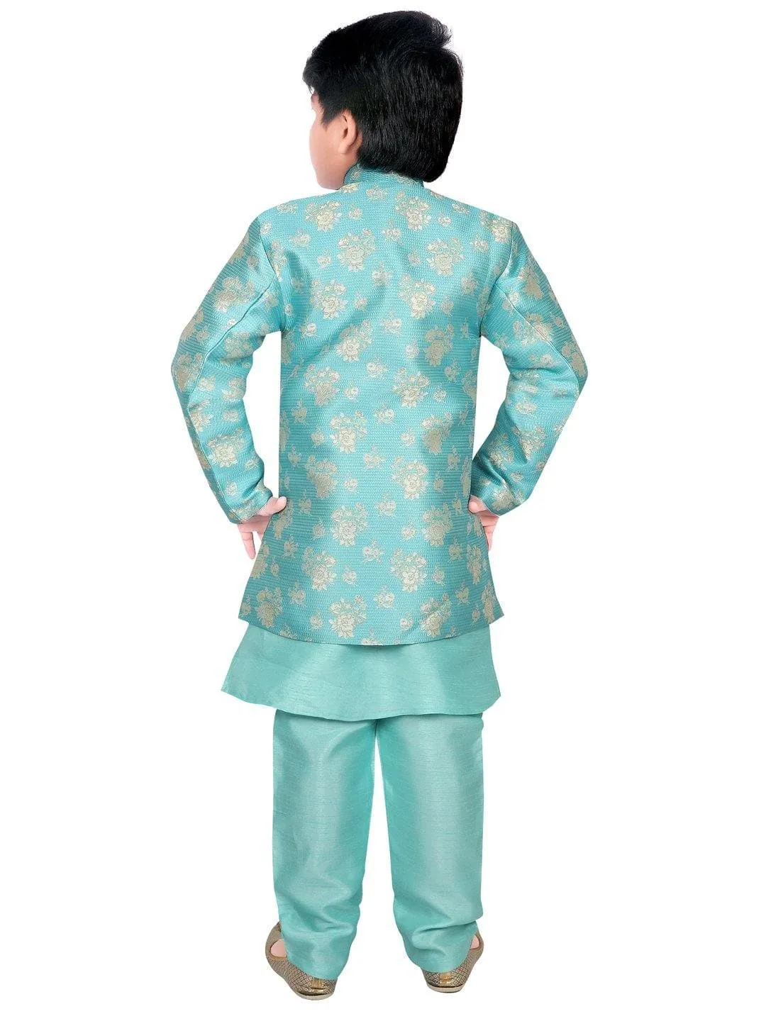 Ahhaaaa Ethnic Wear Sherwani Kurta and Pyjama Set For Boys