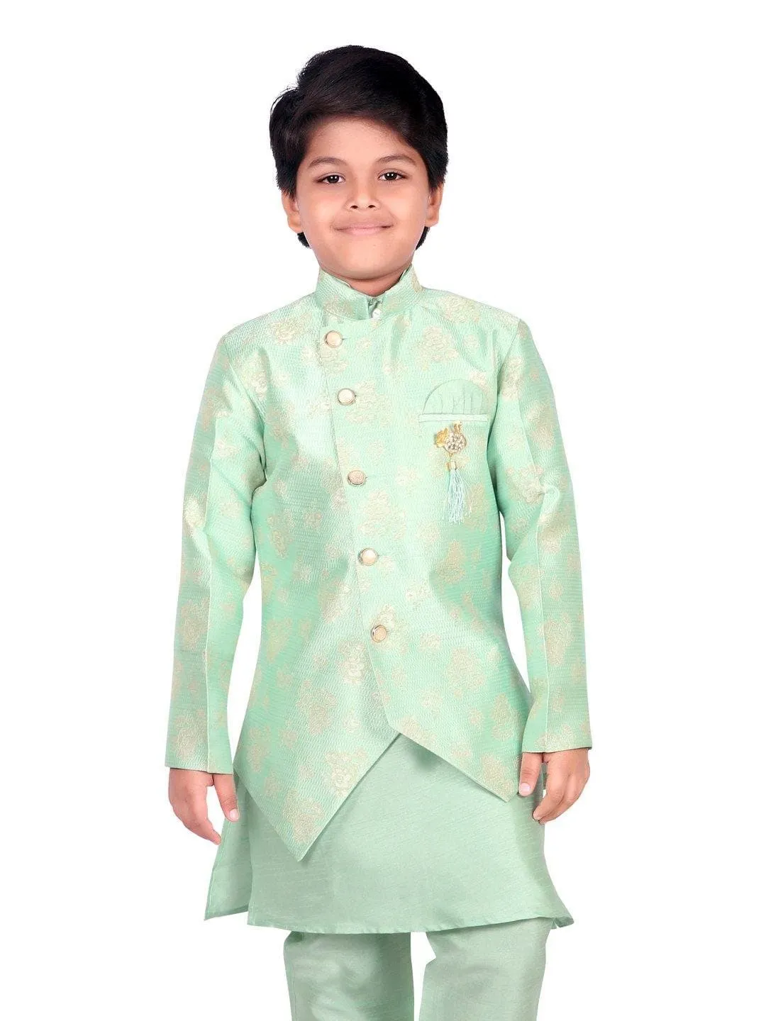 Ahhaaaa Ethnic Wear Sherwani Kurta and Pyjama Set For Boys