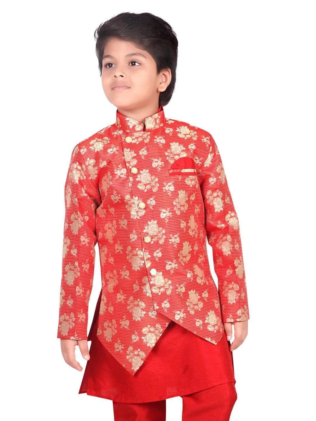 Ahhaaaa Ethnic Wear Sherwani Kurta and Pyjama Set For Boys