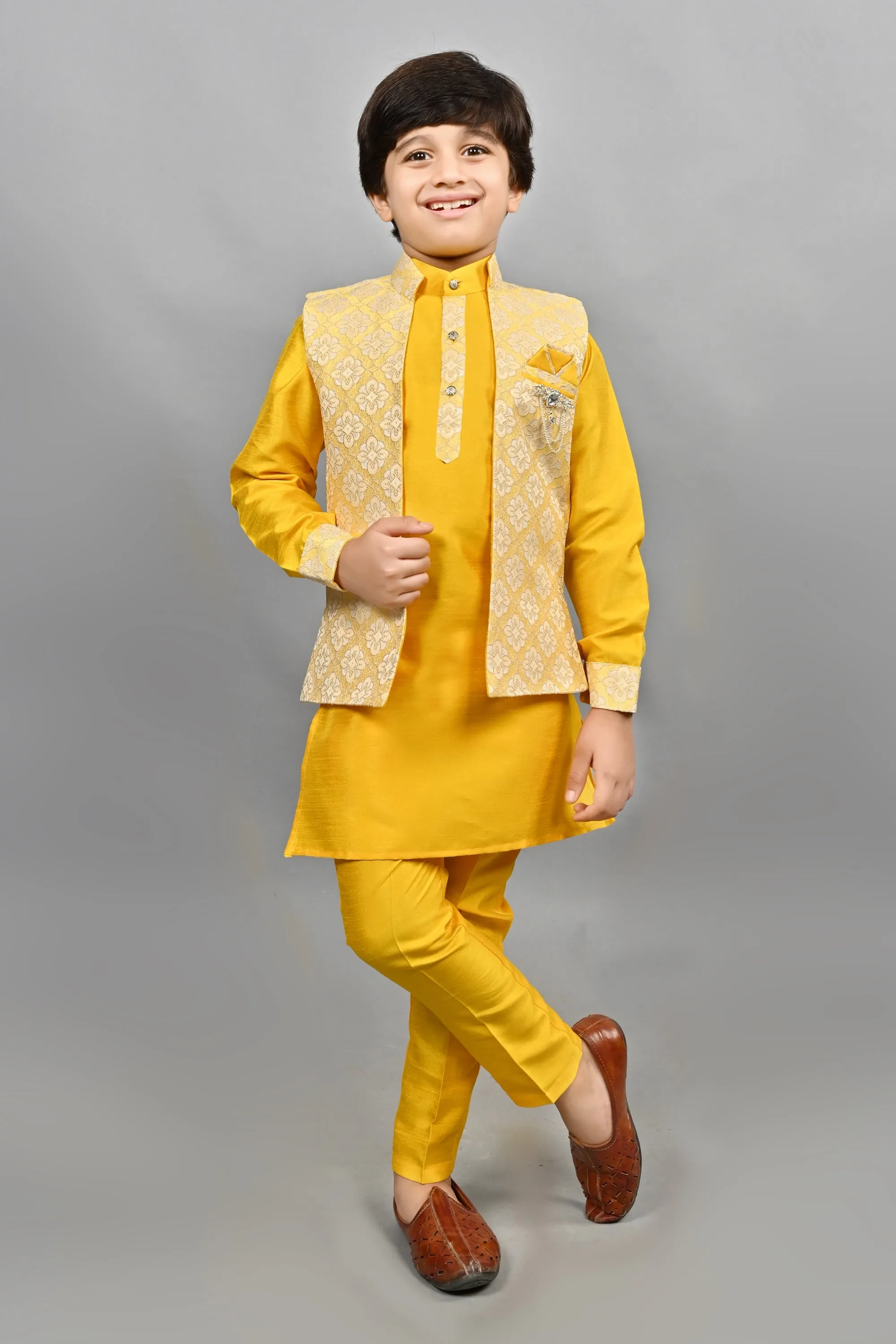 Ahhaaaa Traditional Party Wear Bollywood Style Indo-Western Sherwani for Boys