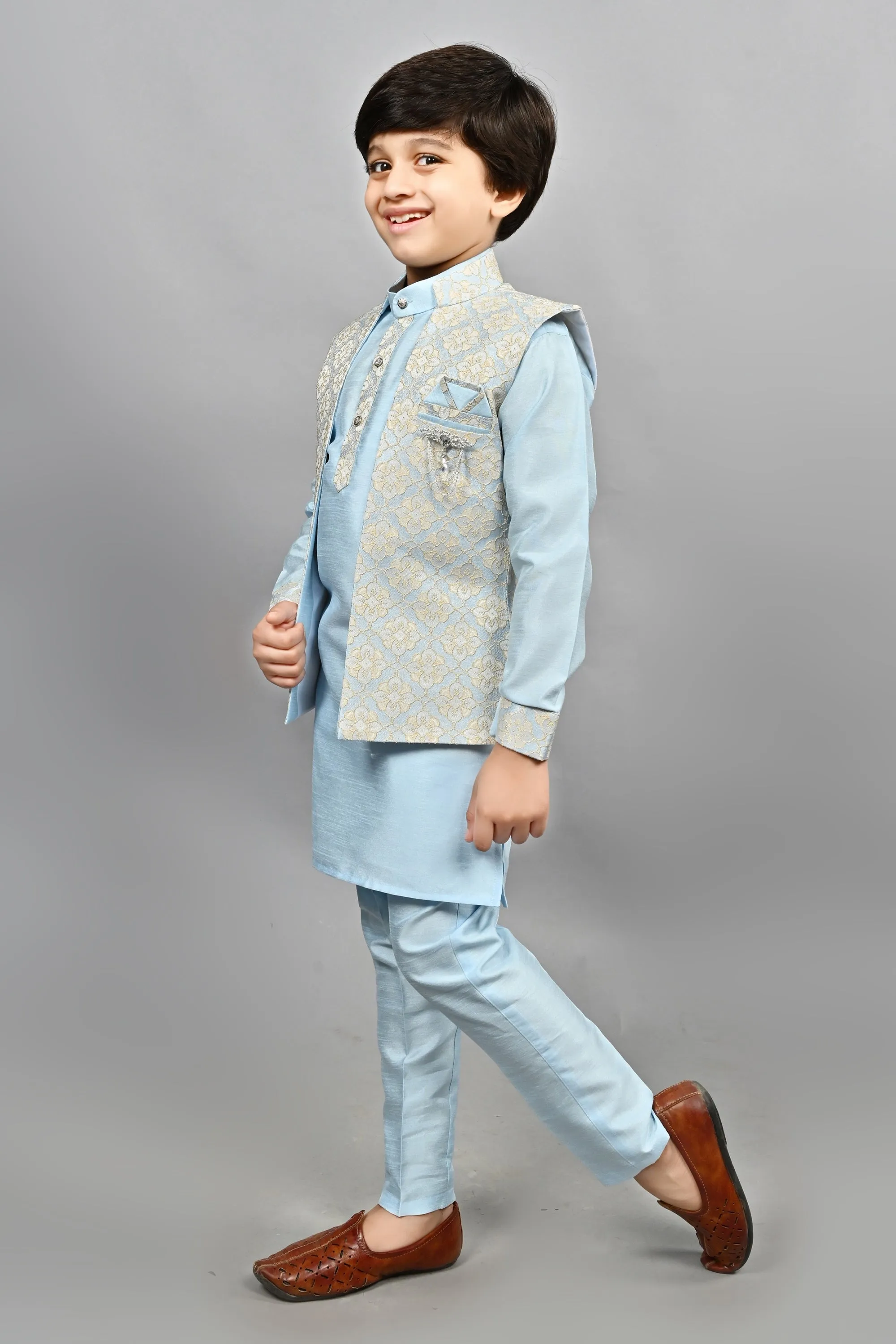 Ahhaaaa Traditional Party Wear Bollywood Style Indo-Western Sherwani for Boys