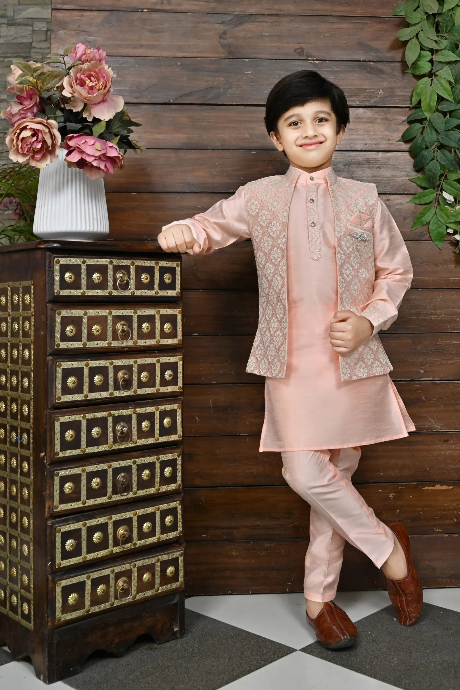 Ahhaaaa Traditional Party Wear Bollywood Style Indo-Western Sherwani for Boys