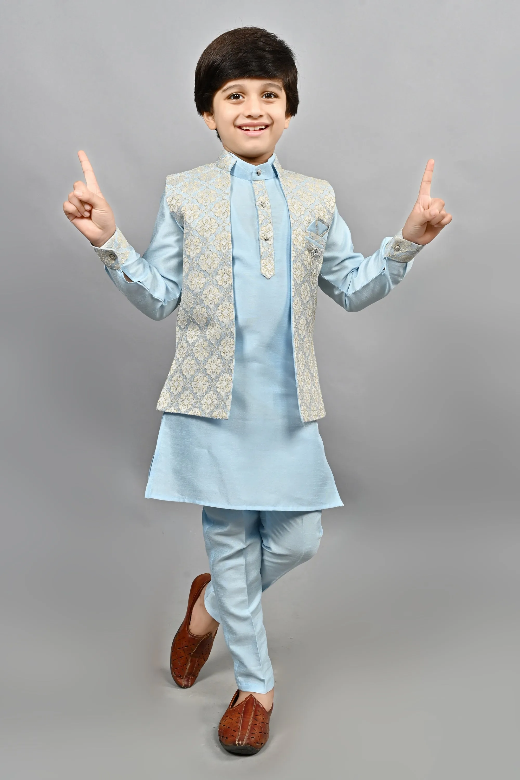 Ahhaaaa Traditional Party Wear Bollywood Style Indo-Western Sherwani for Boys