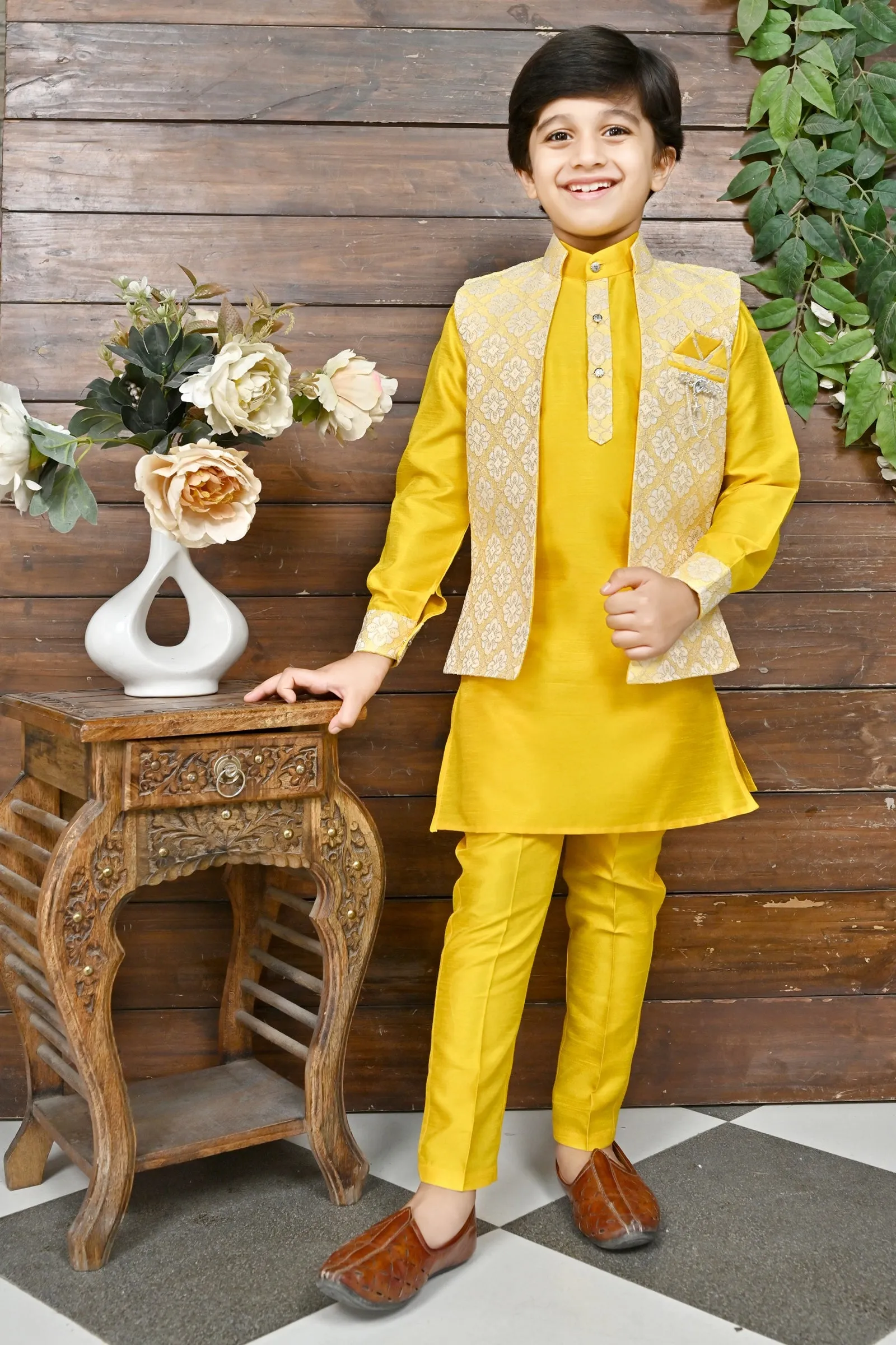 Ahhaaaa Traditional Party Wear Bollywood Style Indo-Western Sherwani for Boys