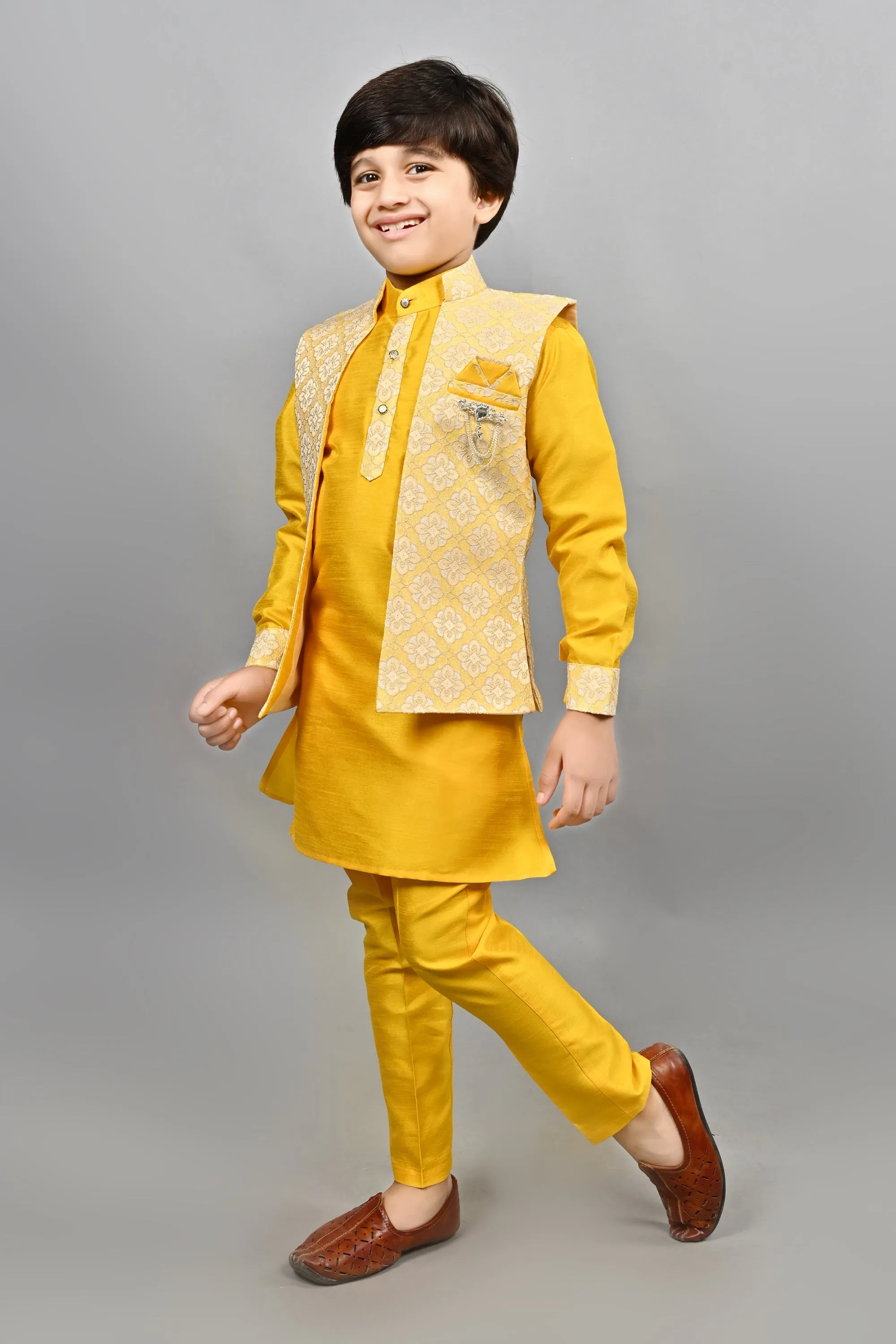 Ahhaaaa Traditional Party Wear Bollywood Style Indo-Western Sherwani for Boys