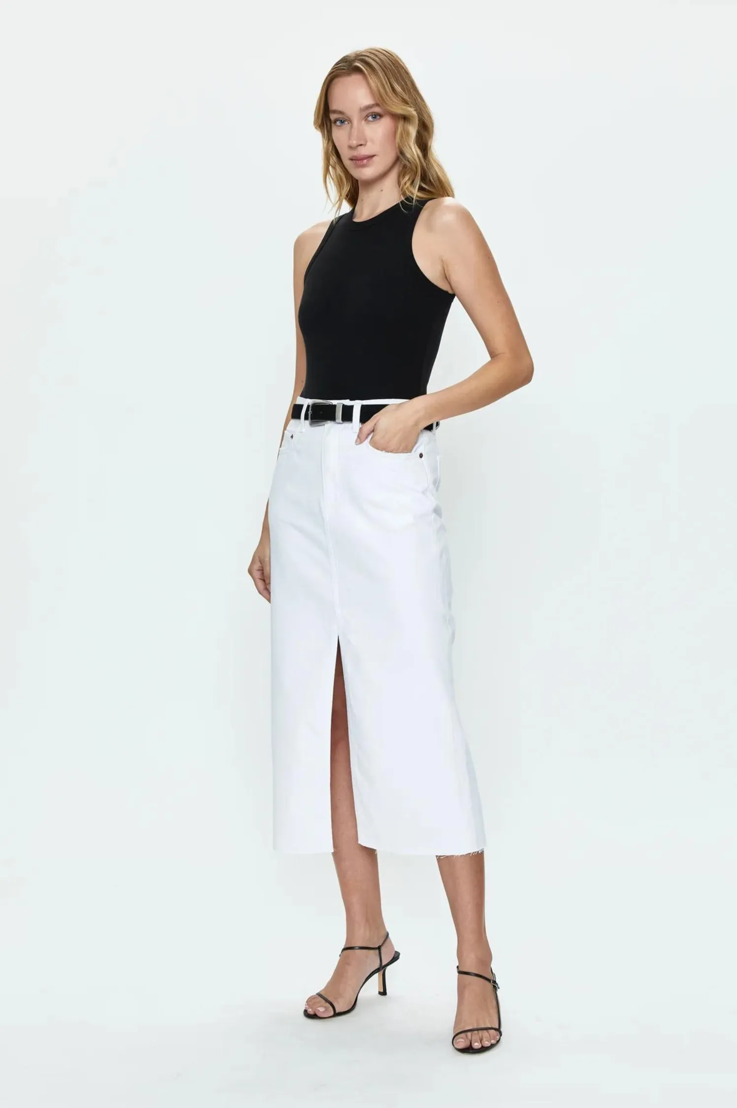 Alice Midi Skirt- White