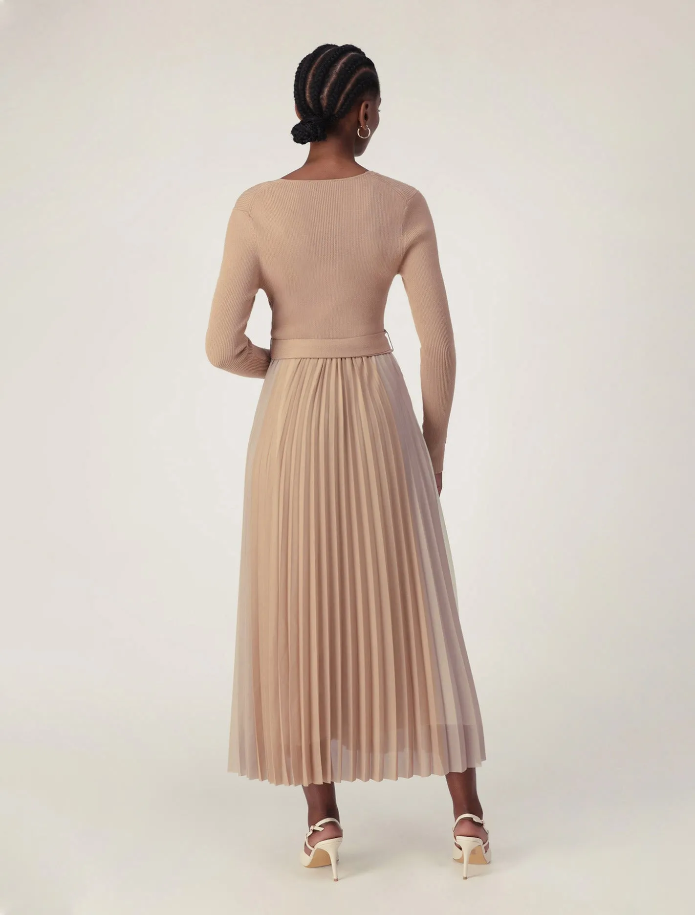 Alicia Blocked Knit Midi Dress