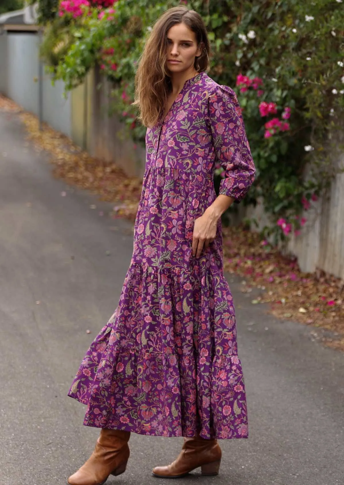 Amethyst Tiered Maxi Dress