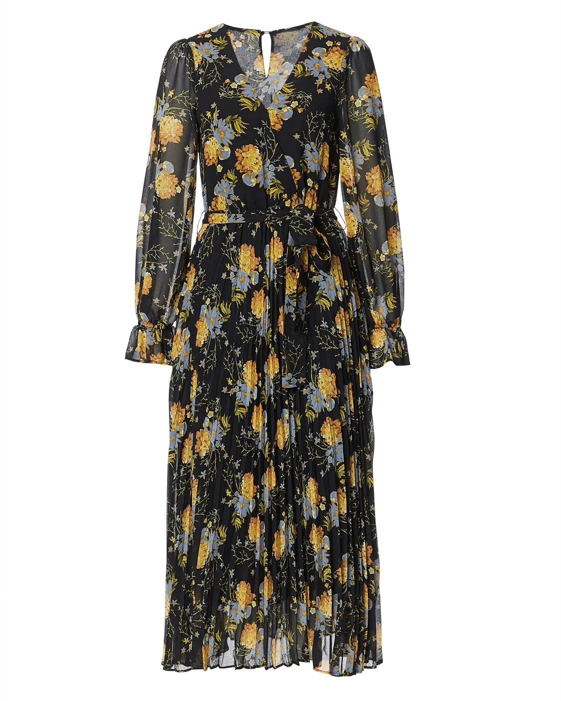 Angelique Women's Bell Sleeve Dress in Black Floral - WD0346F