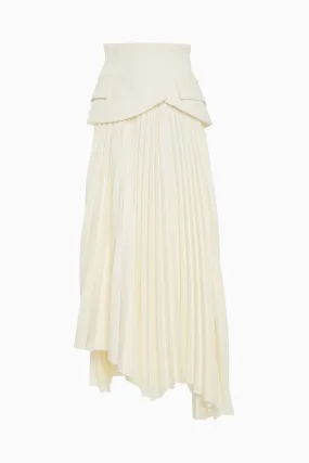 A.W.A.K.E Mode Basque Detail Skirt - Ivory