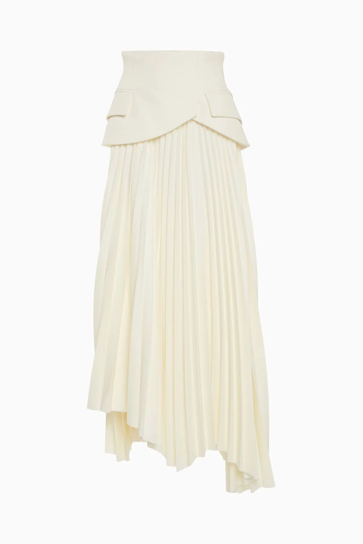 A.W.A.K.E Mode Basque Detail Skirt - Ivory