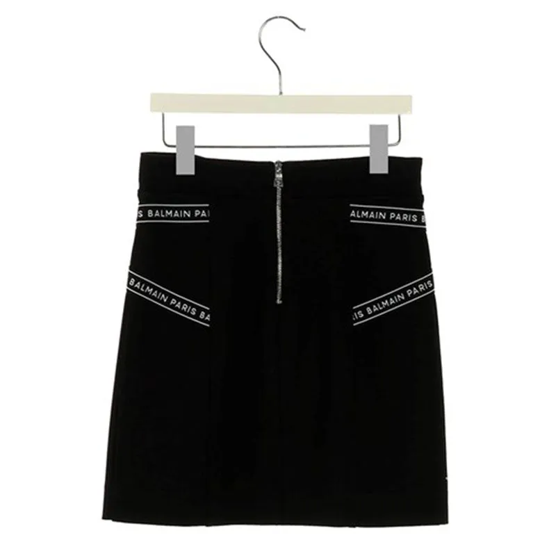 BALMAIN KIDS Logo Band Skirt