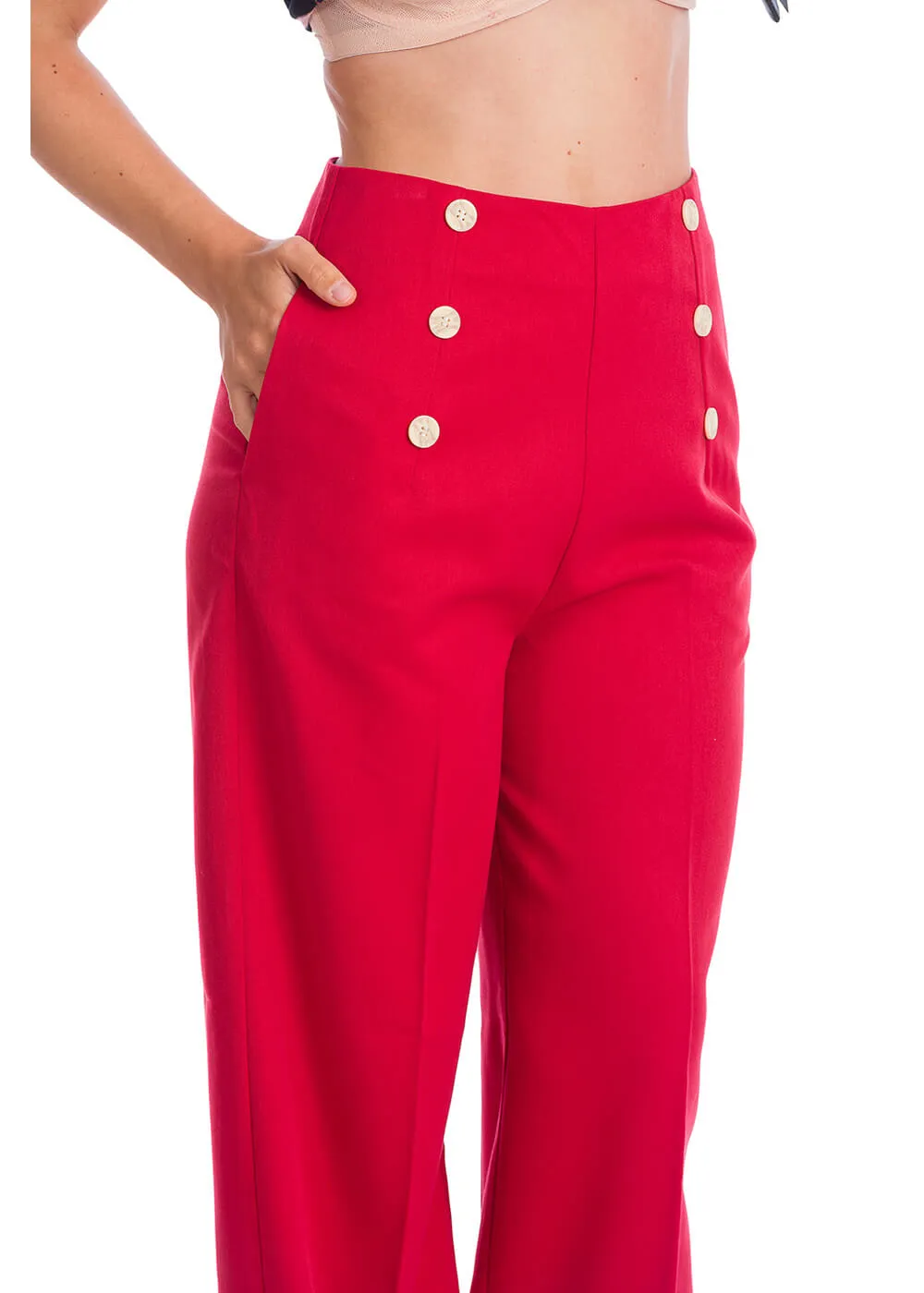 Banned Adventures Ahead 40's Trousers Red