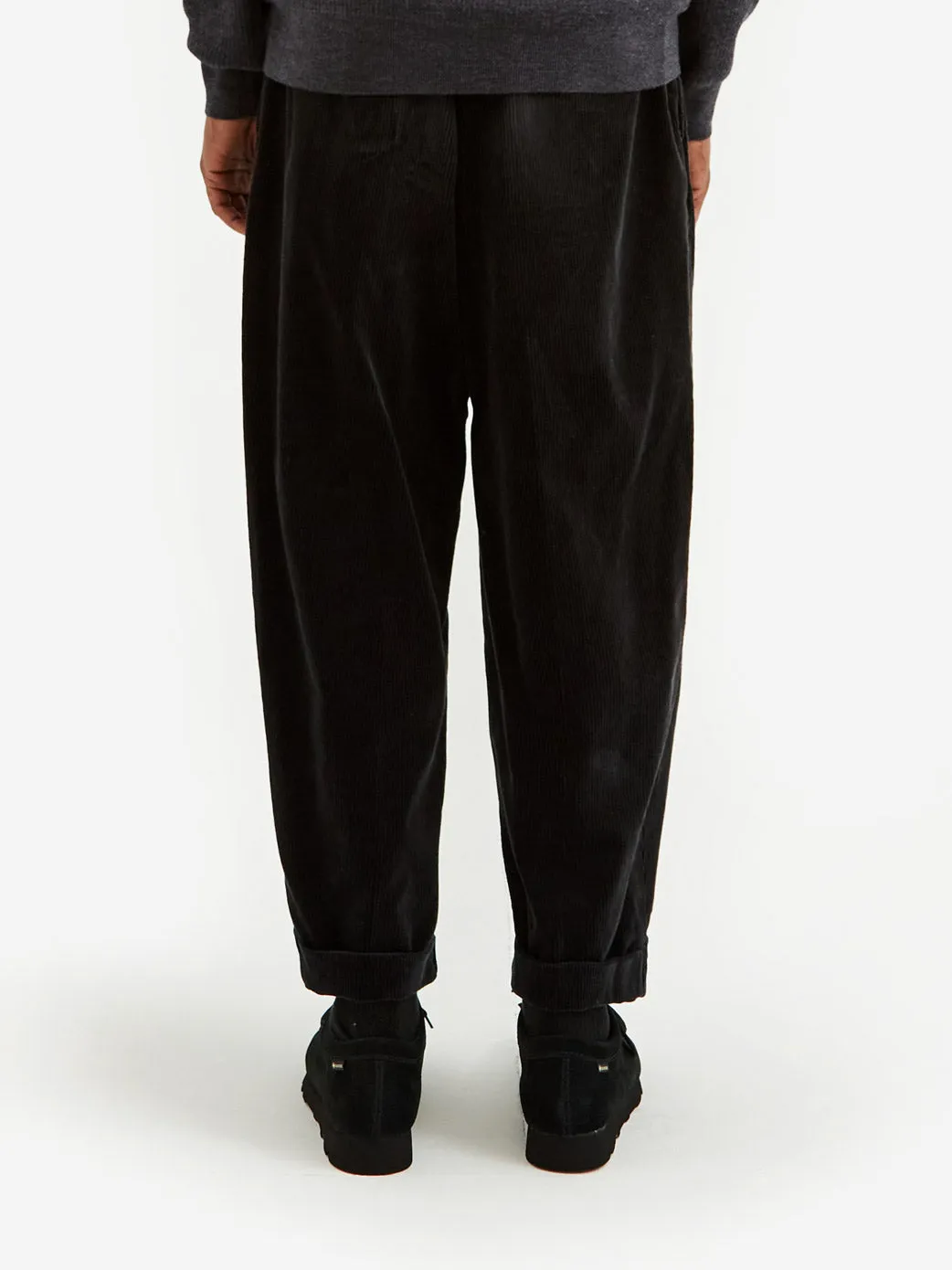 Beams Plus 2Pleats Corduroy Pant - Charcoal