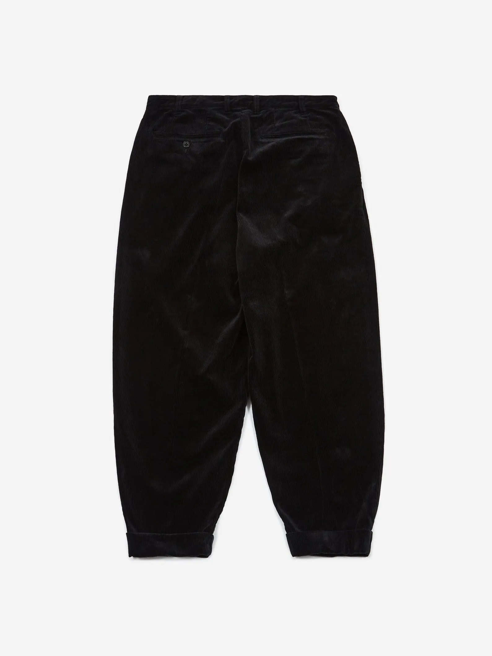 Beams Plus 2Pleats Corduroy Pant - Charcoal