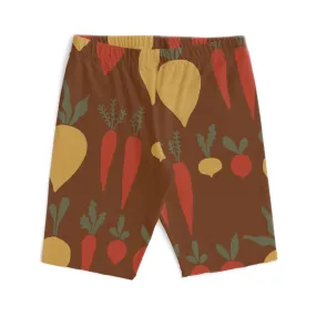 Bike Shorts - Root Vegetables Chestnut