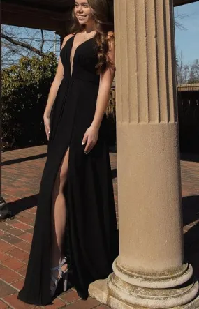 Black Long Prom Dresses,Evening Dresses,Winter Formal Dresses,BP661