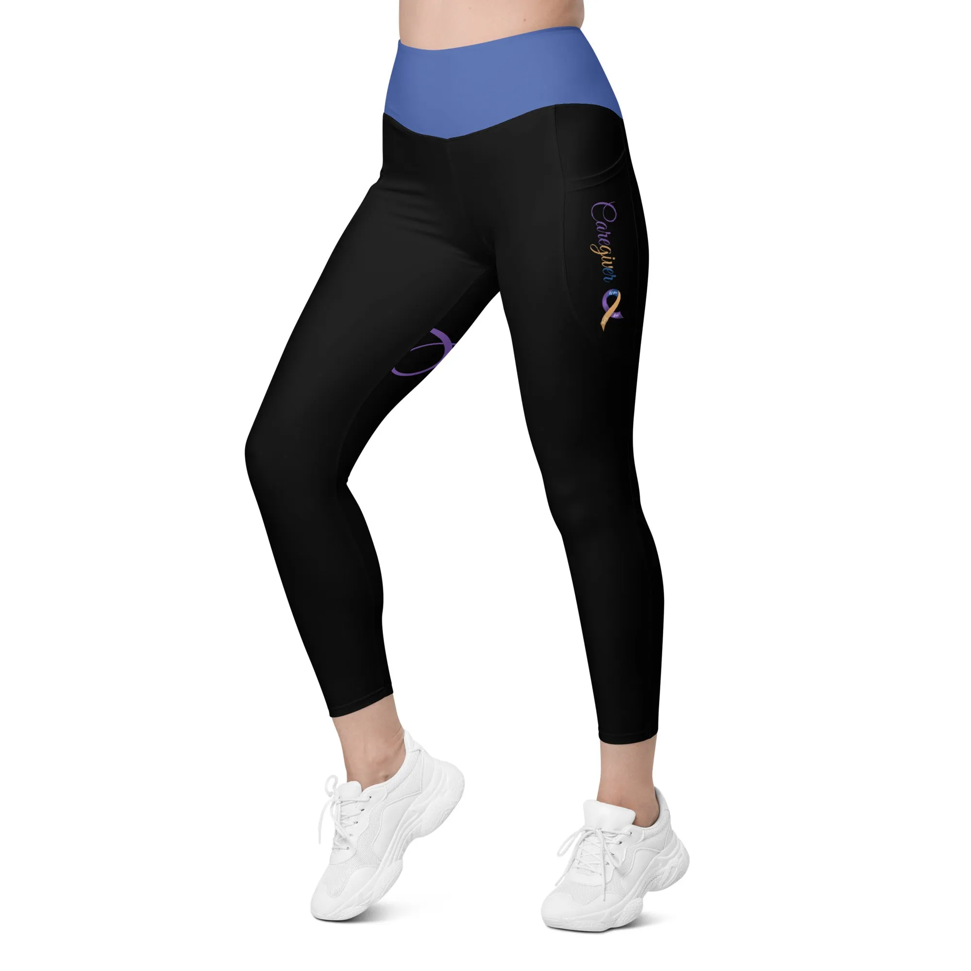 Bladder Cancer "Caregiver" Ribbon Leggings with Pockets