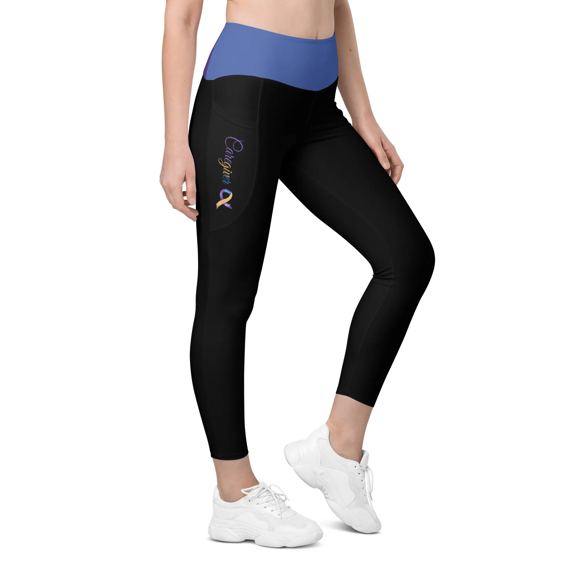 Bladder Cancer "Caregiver" Ribbon Leggings with Pockets