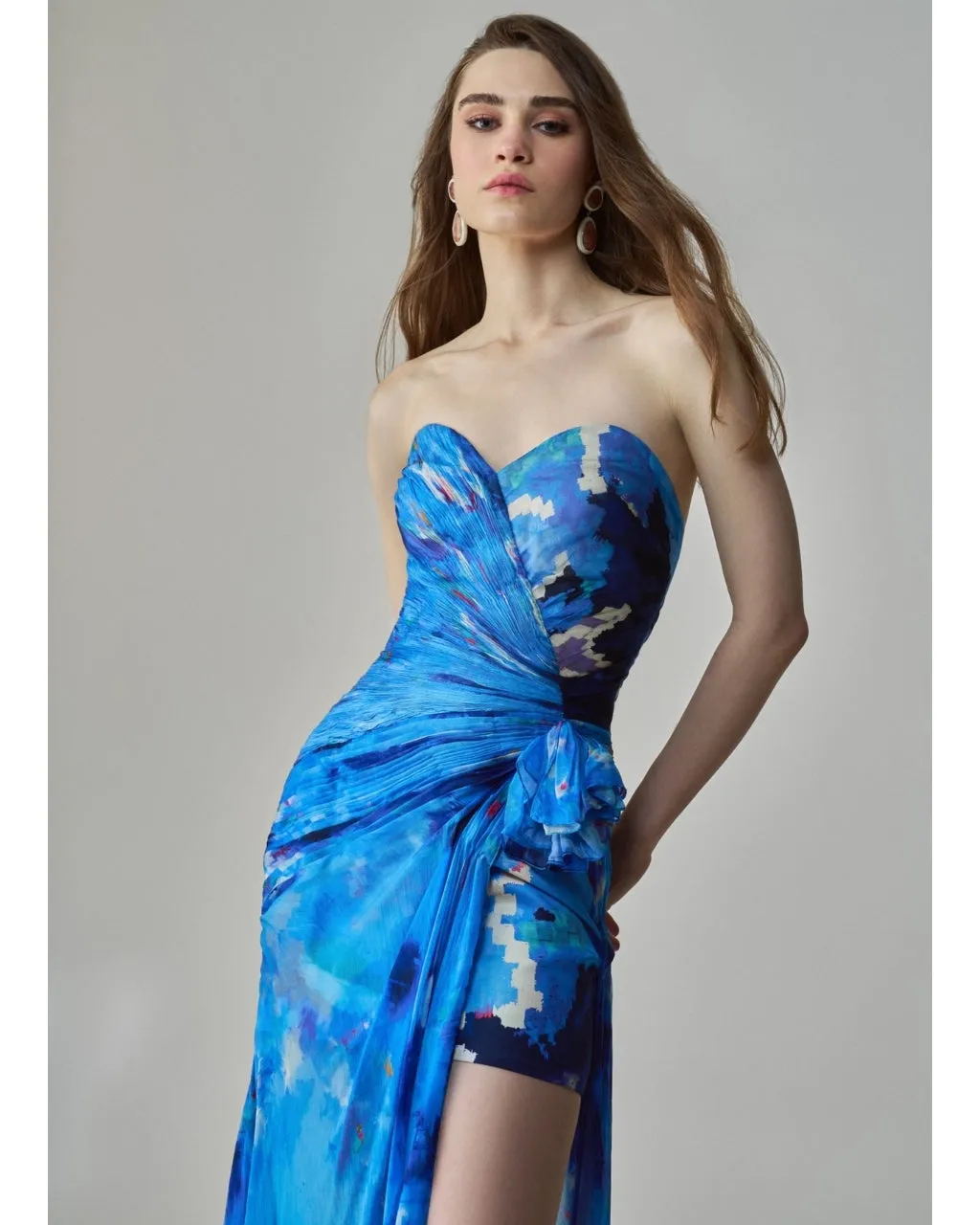 Blue Lily Off Shoulder Skirt Dress