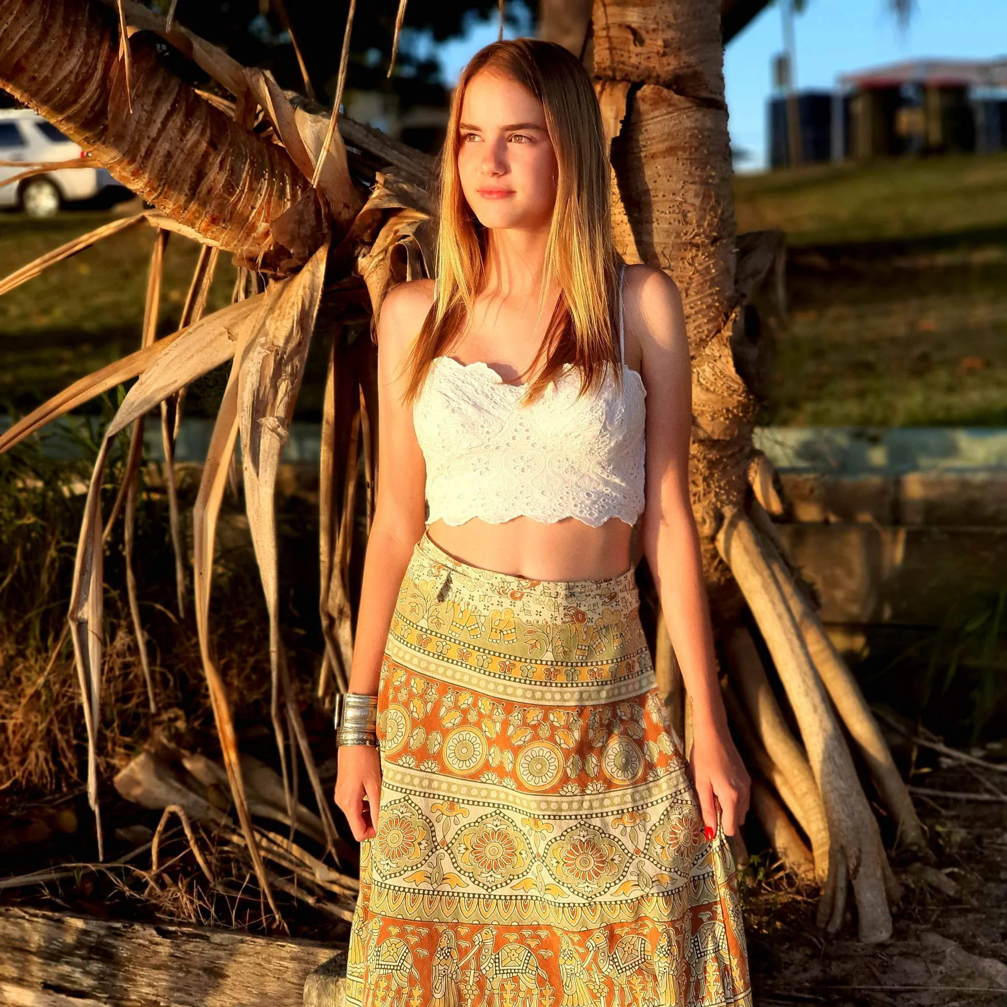 Boho Maxi Wrap Skirt - One Size