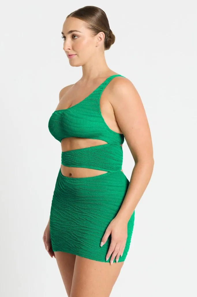 Bond-eye Rico Dress - Emerald Tiger