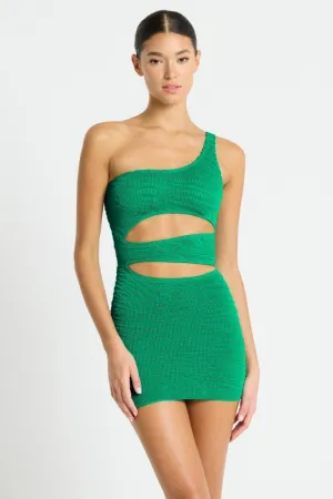 Bond-eye Rico Dress - Emerald Tiger