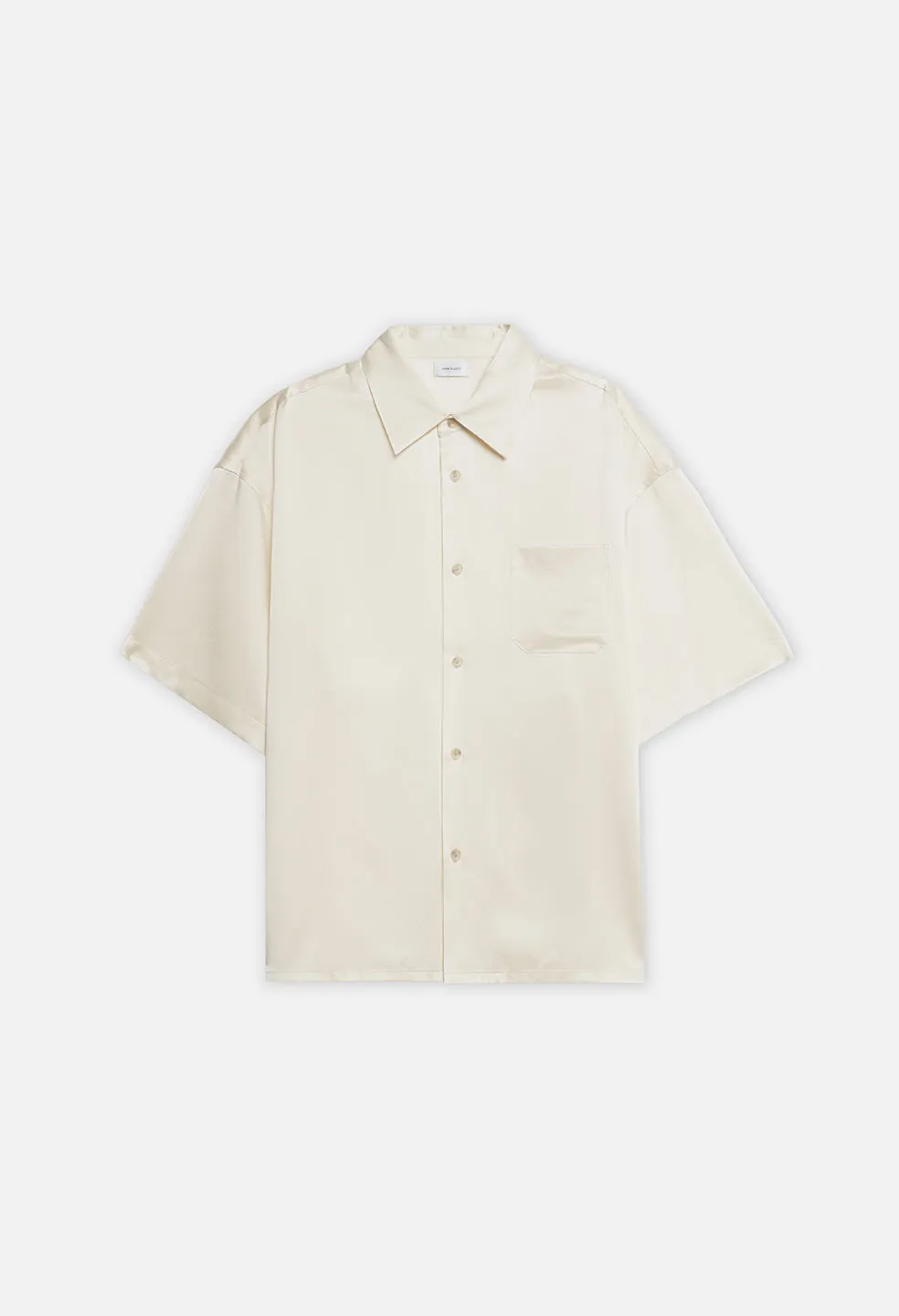 Brushed Silk Button Up / Salt