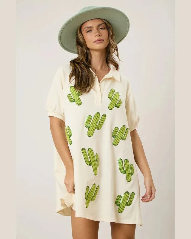 Cactus Sequins Dress