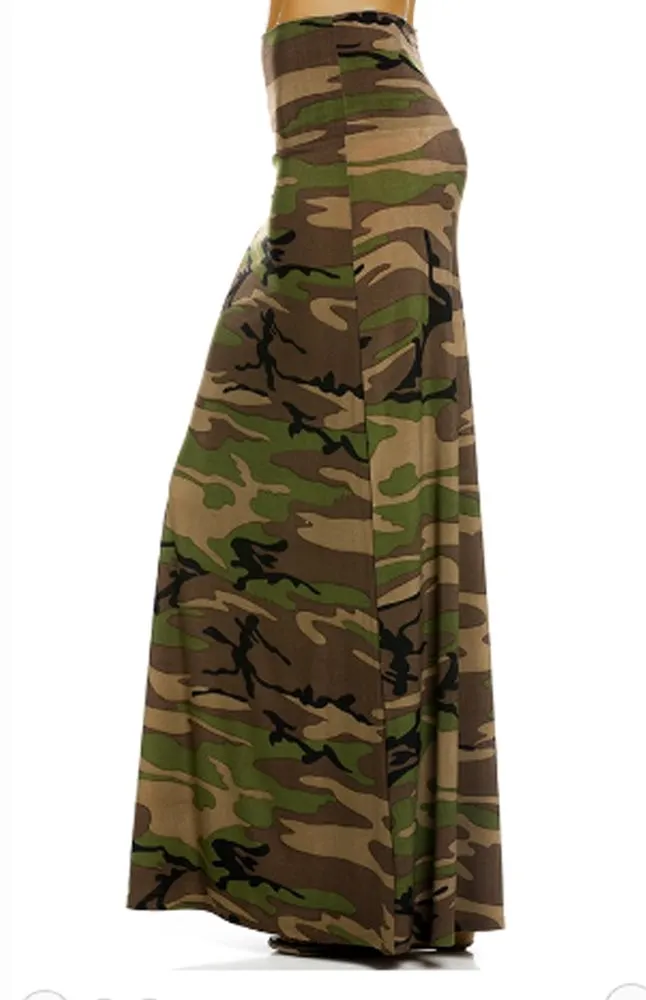 Camouflage Maxi Skirt