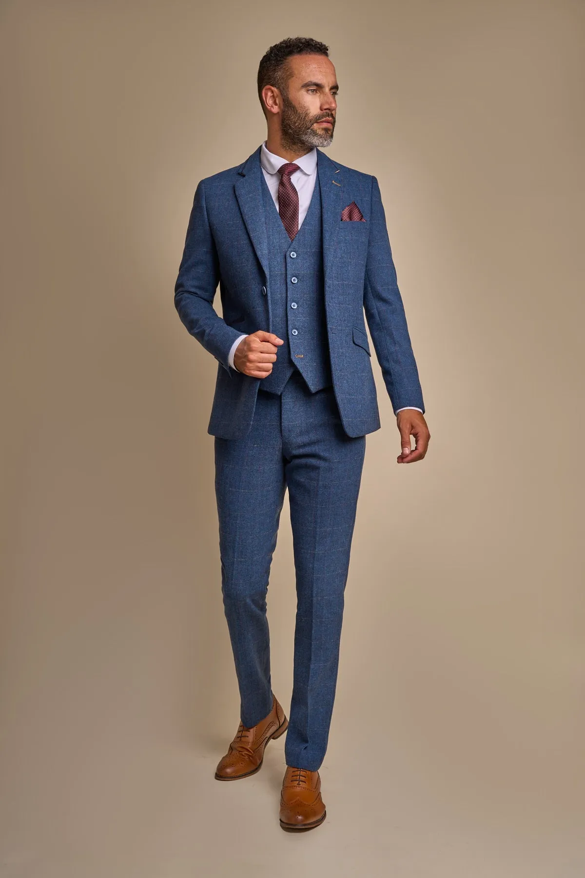 Carnegi Navy Tweed Trousers