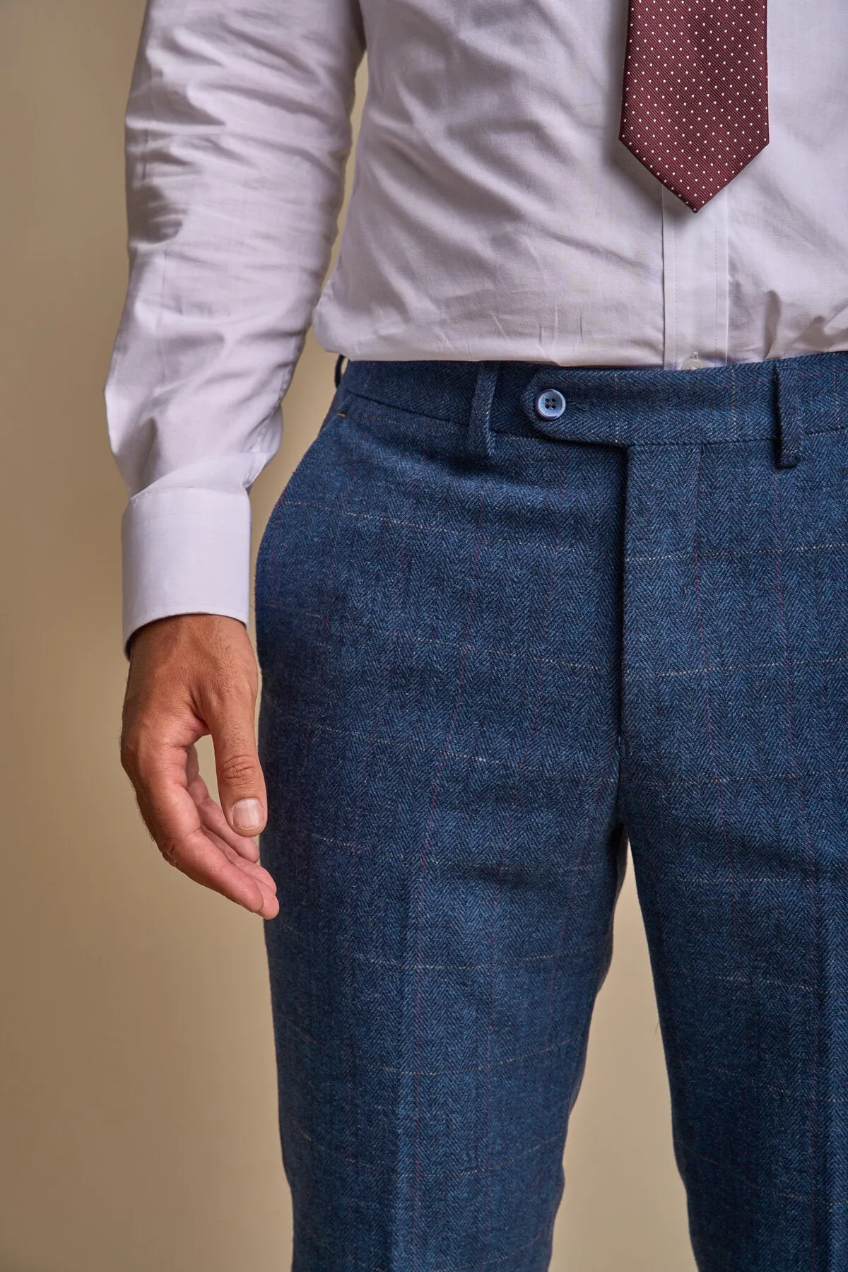 Carnegi Navy Tweed Trousers