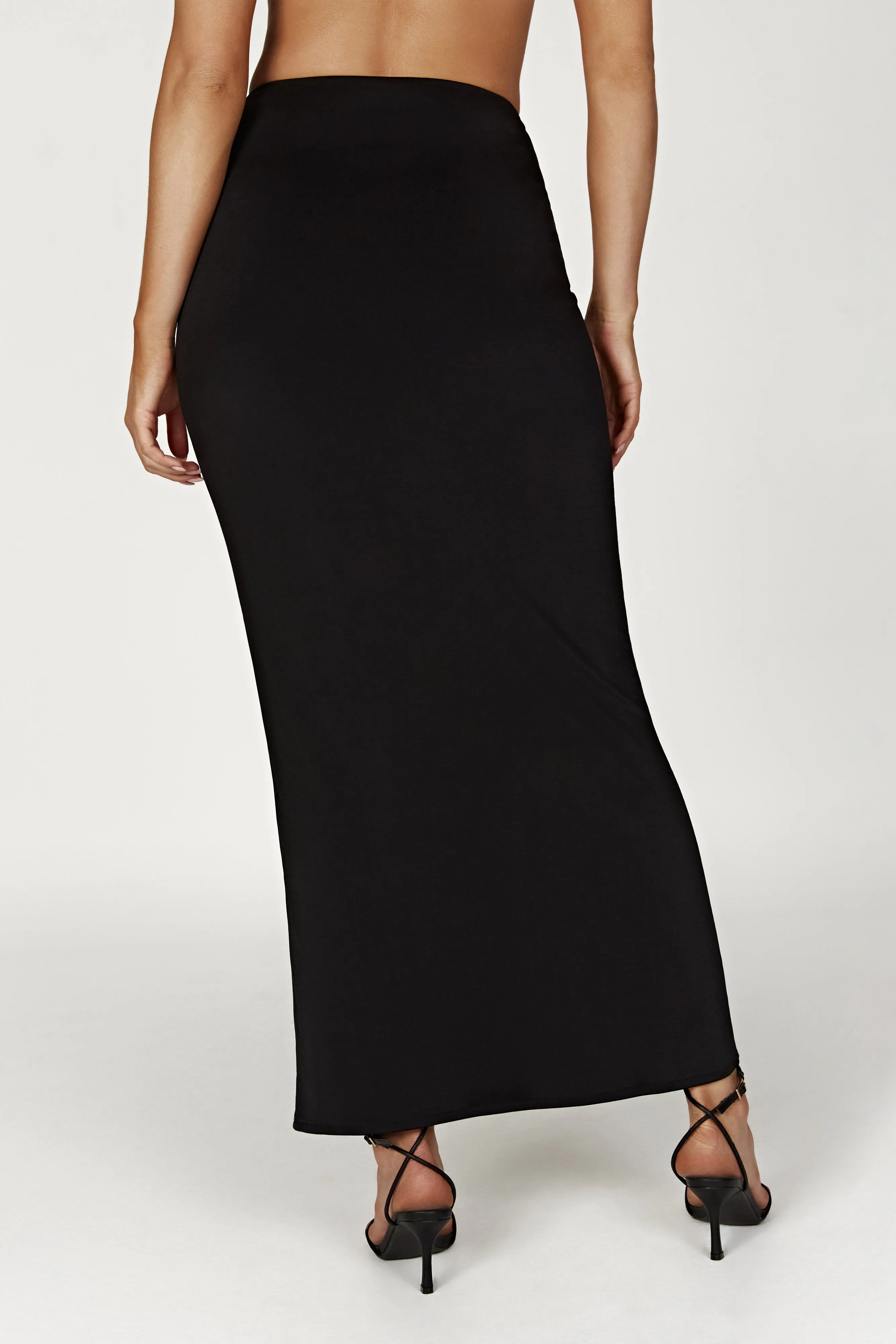 Ceri Maxi Twist Skirt - Black