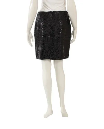 Chanel 02A 2002 Fall black sequin skirt FR 38 US 4