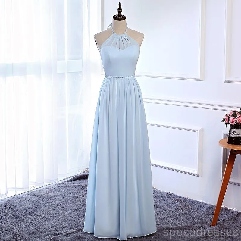 Cheap Sky Blue Floor Length Mismatched Chiffon Bridesmaid Dresses Online, WG538