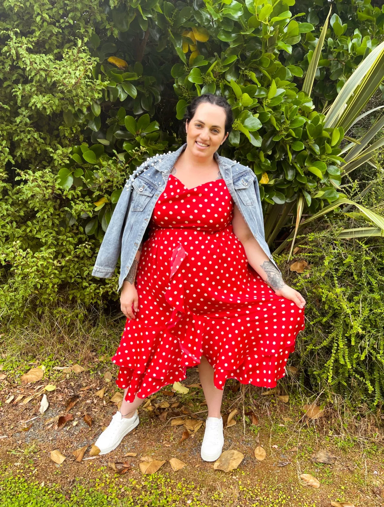 Chi chi - Red Polkadot short skirt