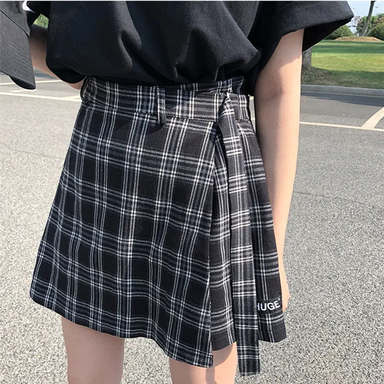 Chic plaid skirt KF90135