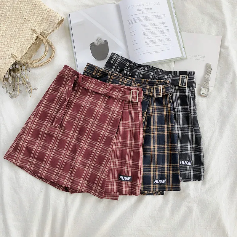 Chic plaid skirt KF90135