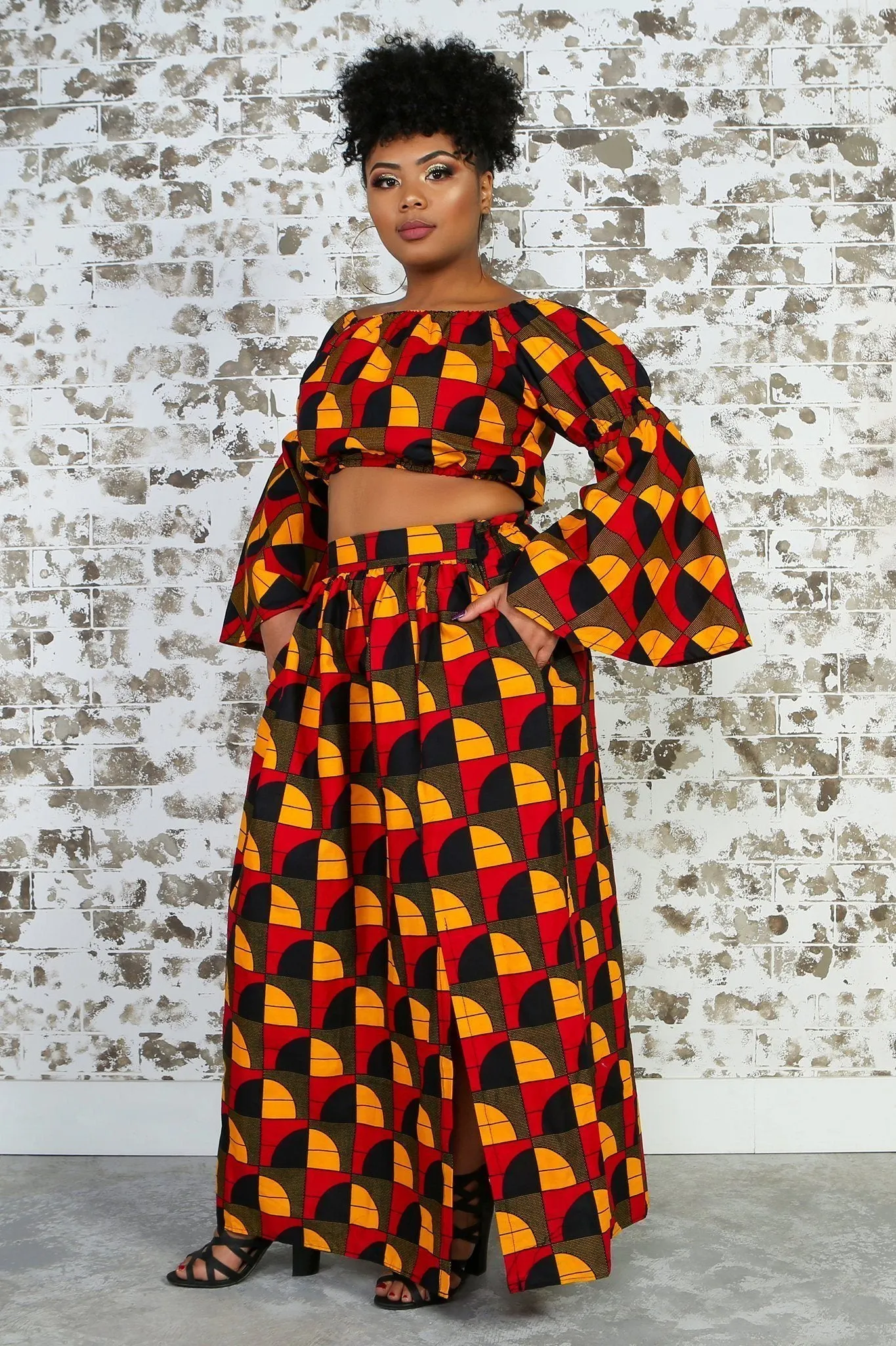 CHIZA African Print Maxi Skirt