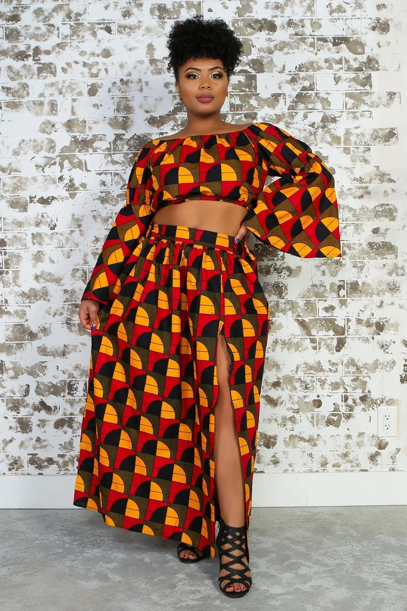 CHIZA African Print Maxi Skirt