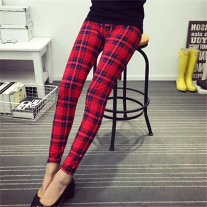 CHSDCSI Hot 2017 Print Flower Leggings Leggins Plus Size Legins Guitar Plaid Thin Pant Fashion Stripe Women Aptitud Trousers