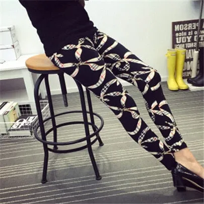 CHSDCSI Hot 2017 Print Flower Leggings Leggins Plus Size Legins Guitar Plaid Thin Pant Fashion Stripe Women Aptitud Trousers