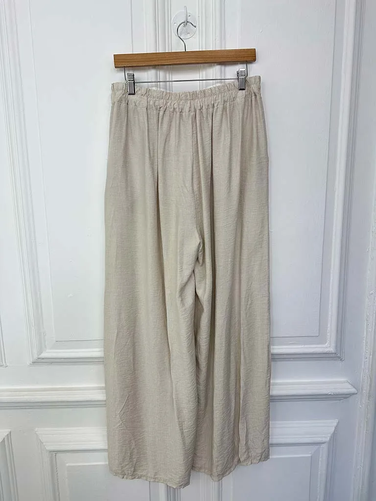 Classic Palazzo Trousers - Stone