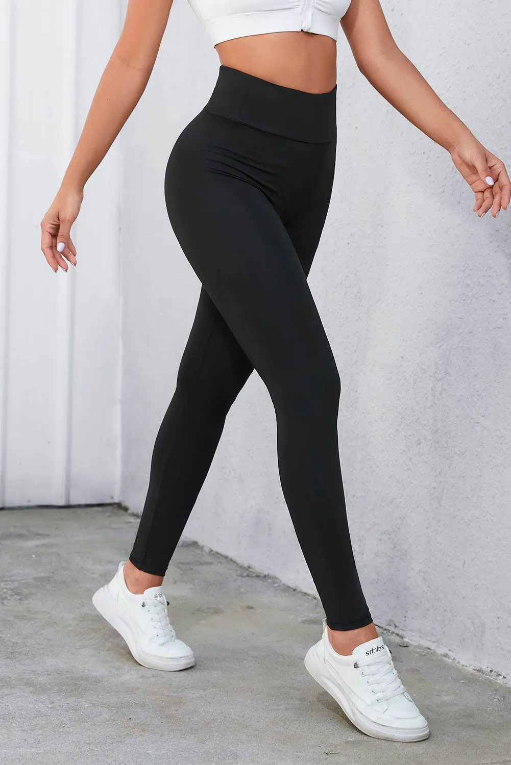 Criss Cross Tummy Control High Waist Leggings