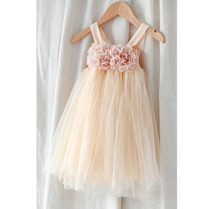 Cute Pretty Unique Cheap Weding Little Girl Flower Girl Dresses, FGD003